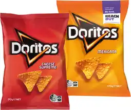IGA Doritos Corn Chips 150‑170g Selected Varieties offer