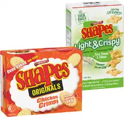 IGA Arnott’s Shapes 130-190g or Light & Crispy 120g Selected Varieties offer
