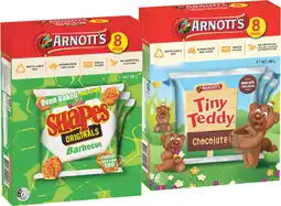 IGA Arnott’s Shapes or Tiny Teddy 7‑8 Pack Selected Varieties offer