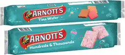 IGA Arnott’s Tina Wafer, Hundreds & Thousands Biscuits 200g or Iced Tic Toc Biscuits 250g offer