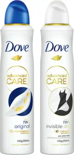 IGA Dove Advanced Care 72hr Antiperspirant Deodorant Selected Varieties offer