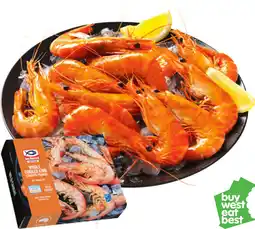 IGA Sea Harvest Whole Cooked Large Exmouth King Prawns offer