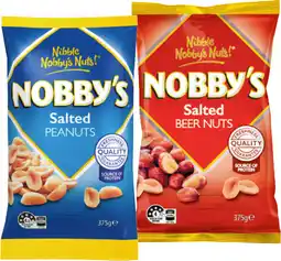 IGA Nobby’s Peanuts or Beer Nuts 375g Selected Varieties offer