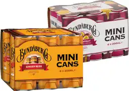 IGA Bundaberg Mini Cans Selected Varieties offer