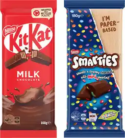 IGA Nestlé Chocolate Block 118-180g or Darrell Lea Chocolate Block 160-180g Selected Varieties offer