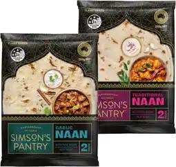 IGA Simson’s Pantry Naan Selected Varieties offer