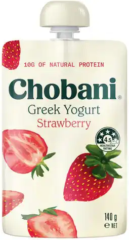IGA Chobani Greek Yogurt Pouch Selected Varieties offer