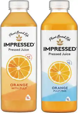 IGA Impressed Pressed Orange Juice Selected Varieties offer