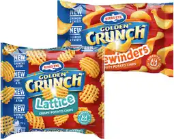 IGA Birds Eye Golden Crunch Lattice or Sidewinders Potato Chips 750g offer