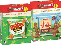 IGA Arnott’s Shapes 8 Pack or Tiny Teddy 7-8 Pack Selected Varieties offer