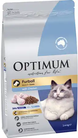 IGA Optimum Dry Cat Food Selected Varieties offer
