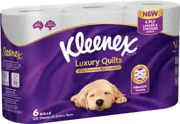 IGA Kleenex Luxury Quilts Toilet Tissue 4 Ply offer