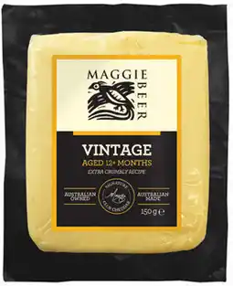 IGA Maggie Beer Cheddar Cheese Selected Varieties offer
