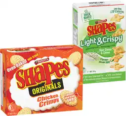 IGA Arnottʼs Shapes 130-190g or Light & Crispy 120g Selected Varieties offer
