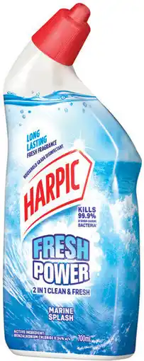 IGA Harpic Fresh Power Liquid Toilet Cleaner 700mL or Rim-Block Toilet Cleaner 39g* Selected Varieties offer