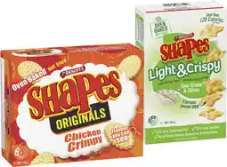 IGA Arnottʼs Shapes 130-190g or Light & Crispy 120g Selected Varieties offer