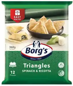 IGA Borg’s Triangles Spinach & Ricotta offer