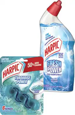 IGA Harpic Fresh Power Liquid Toilet Cleaner 700mL or Rim Block 39g* Selected Varieties offer