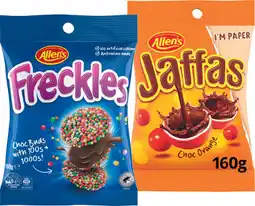 IGA Allen’s Freckles, Jaffas or Nestlé Smarties Share Pack 160g offer