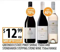 Supabarn Greenock Estate Pinot Shiraz and Stonehaven Stepping Stone Wine offer