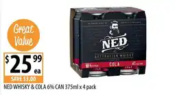 Supabarn Ned Whisky & Cola offer