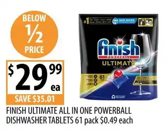 Finish Ultimate All In One Powerball Dishwasher Tablets