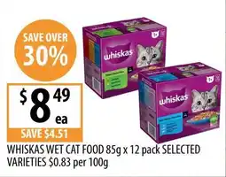 Supabarn Whiskas Wet Cat Food Selected Varieties offer