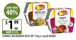 Supabarn Sunrice Microwave Rice Cup offer