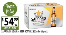 Supabarn Sapporo Premium Beer Bottles offer