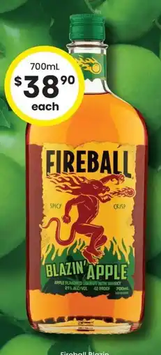 The Bottle O Fireball Blazin' Apple offer