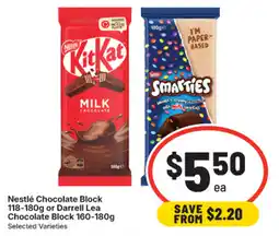 IGA Nestlé Chocolate Block offer