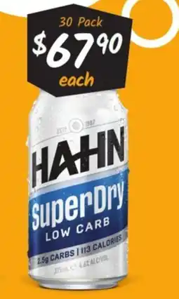 Cellarbrations Hahn SuperDry Low Carb offer