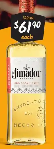 Cellarbrations el Jimador Tequila offer