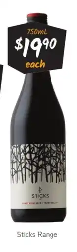 Cellarbrations Sticks Pinot Noir offer