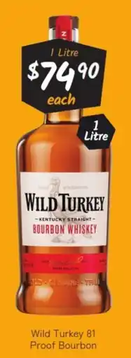 Cellarbrations Wild Turkey 81 Proof Bourbon offer