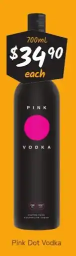 Cellarbrations Pink Dot Vodka offer