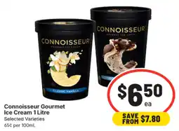 IGA Connoisseur Gourmet Ice Cream offer