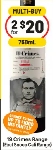 IGA 19 Crimes Shiraz offer