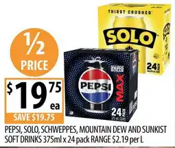 Supabarn Pepsi, Solo, Schweppes, Mountain Dew and Sunkist Soft Drinks offer
