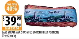 Supabarn Bass Strait MSA Grass Fed Scotch Fillet Portions offer
