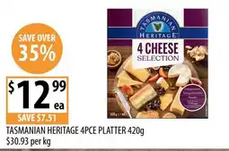 Supabarn Tasmanian Heritage 4 Cheese Selection offer