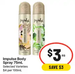 IGA Impulse Body Spray offer