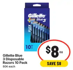 IGA Gillette Blue 3 Disposable Razors offer