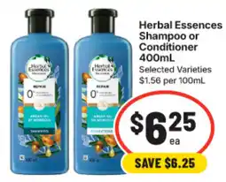 IGA Herbal Essences Shampoo or Conditioner offer