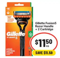 IGA Gillette Fusion5 Razor Handle + 2 Cartridge offer