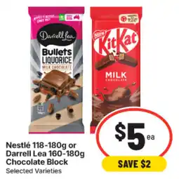 IGA Nestlé or Darrell Lea Chocolate Block offer