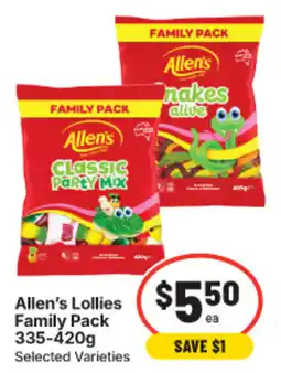 IGA Allen's Lollies Family Pack Selected Varieties offer