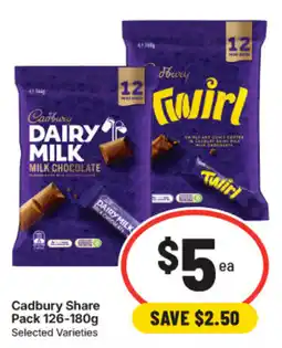 IGA Cadbury Share Pack Selected Varieties offer