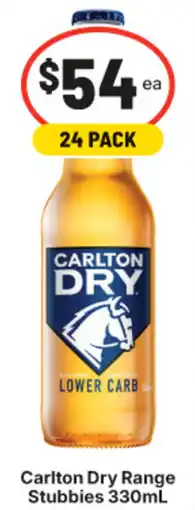 IGA Carlton Dry Range Stubbies offer