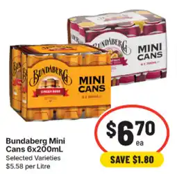 IGA Bundaberg Mini Cans offer